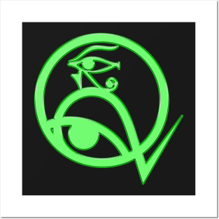 Eye of Horus/Ra-GREEN Posters and Art